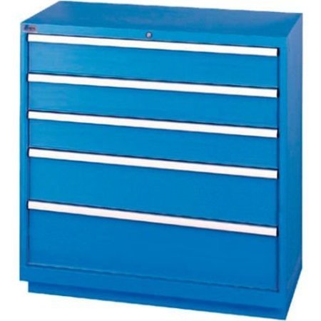 LISTA INTERNATIONAL ListaÂ 5 Drawer Shallow Depth Cabinet - Bright Blue, Individual Lock XSHS0900-0501BBRG